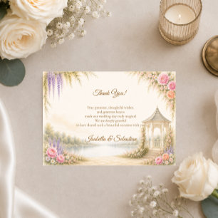 Elegant Garden Wedding Thank You Card