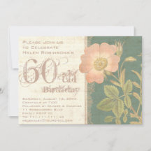 Elegant Gardener's 60th Birthday Vintage Rose
