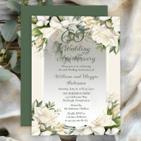 Elegant Gardenia Floral 60th Wedding Anniversary