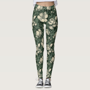 Elegant Gardenias Inspired Clothes  Yoga Leggings