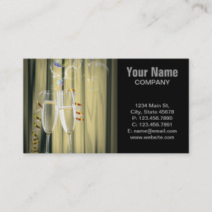 elegant gatsby roaring twenties Champagne glasses Business Card