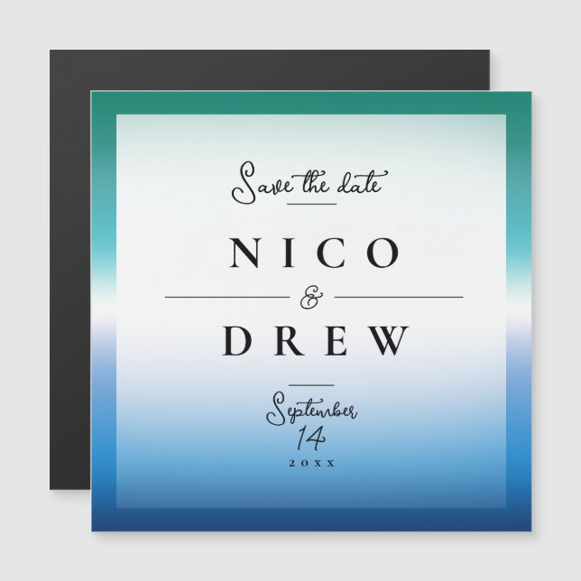 Elegant Gay Male Pride Wedding  (Front/Back)
