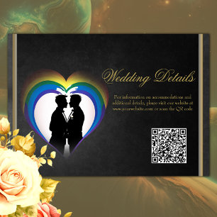 Elegant gay silhouettes. enclosure card