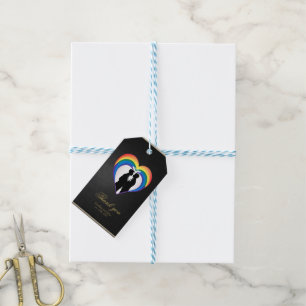 Elegant gay silhouettes. gift tags