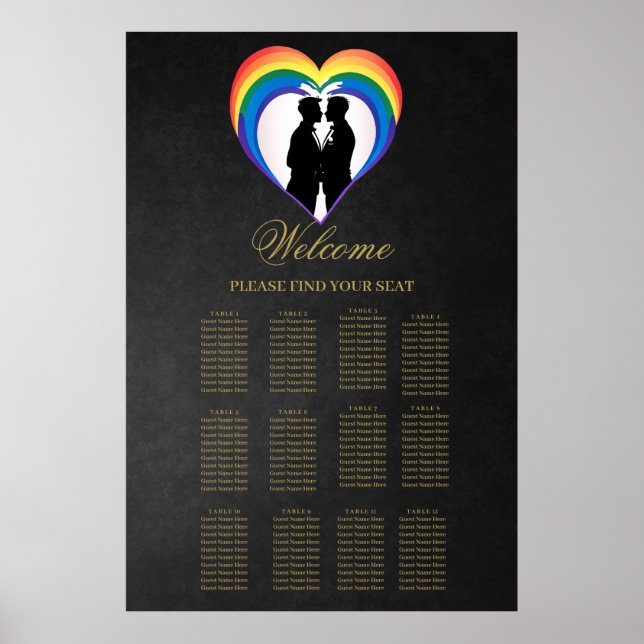 Elegant gay silhouettes poster (Front)