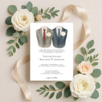 Elegant Gay Wedding Two Grooms in Suits