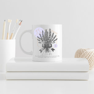 Elegant Gemini Mug Zodiac Coffee Mug Floral Design