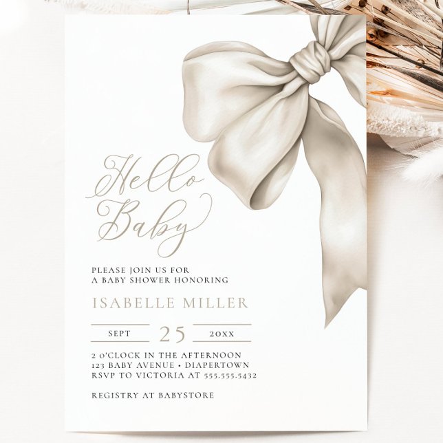 Elegant Gender Neutral Baby Shower  Invitation (Elegant Gender Neutral Baby Shower Invitation)