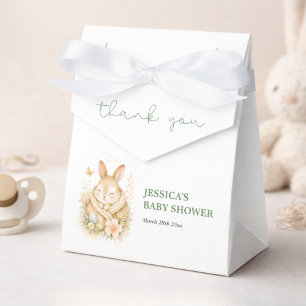 Elegant Gender Neutral Bunny Baby Shower Favour Box