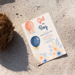 Elegant Gender Reveal Invitation