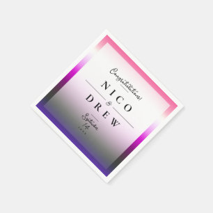 Elegant Genderfluid Pride Wedding Napkin