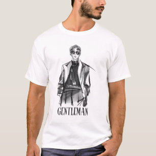 Elegant Gentleman Fashion Sketch Tee