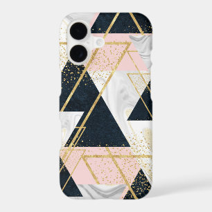 Elegant geometric and confetti golden design