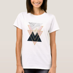 Elegant geometric and confetti golden design T-Shirt