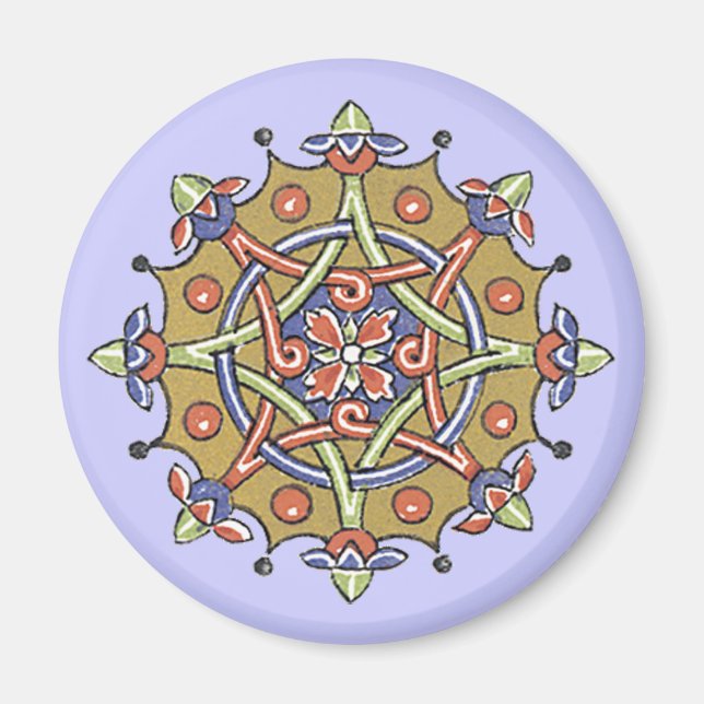 Elegant Geometric Antique Art Magnet (Front)