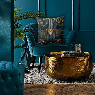 Elegant geometric art cushion