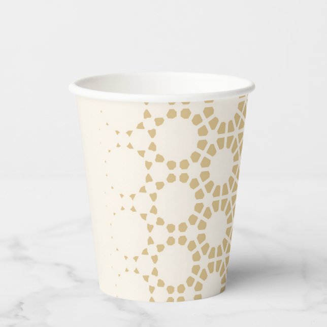 Elegant Geometric Baby Shower Paper Cup  (Front)
