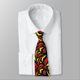 Elegant Geometric Colorful Triangle Stripes  Tie