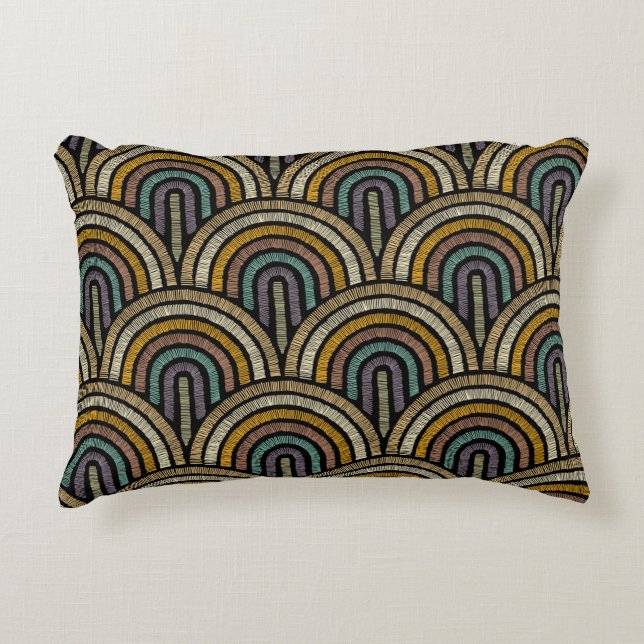 Elegant Geometric  Decorative Cushion (Front)