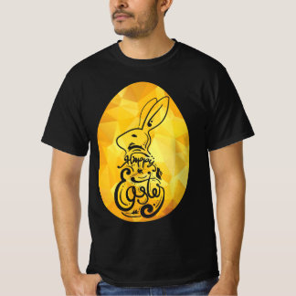 Elegant Geometric Easter Egg with Bunny & Handwri T-Shirt