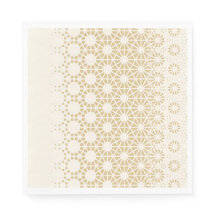 Elegant Geometric Gold Baby Shower Napkins 