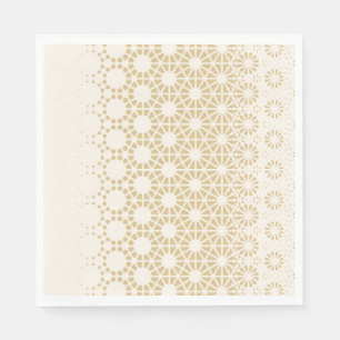 Elegant Geometric Gold Baby Shower Napkins 