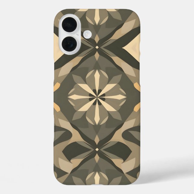 Elegant Geometric iPhone16 Case - Artistic Digital (Back)