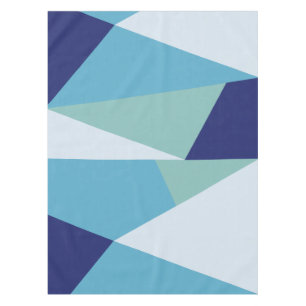 Elegant geometric navy blue and sea green pastel tablecloth