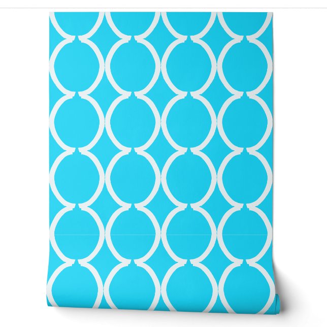 Elegant Geometric Ogee Lattice Citrus Peel Pattern Wallpaper (Unrolling)