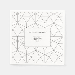 Elegant Geometric Pattern Wedding   Napkin
