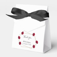 Elegant Geometric Red Rose Wedding