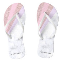 Elegant geometric rose gold glitter white marble