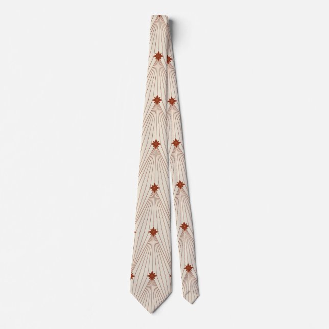 Elegant geometric simple Christmas tree  Tie (Front)