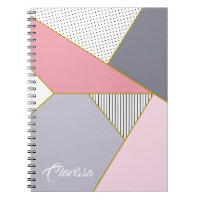 Elegant geometric stripes polka dots pastel