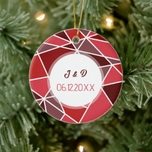 Elegant Geometrical Wedding Ceramic Tree Decoration