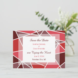Elegant Geometrical Wedding Save The Date Invitation