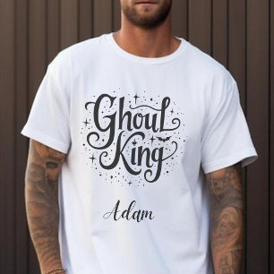 Elegant "Ghoul King" Name Halloween Calligraphy Sweatshirt