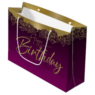 Elegant gift bag with roses for compliance