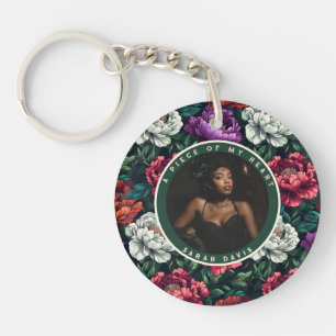 Elegant Gift Ideas For Men Floral Peonies Key Ring