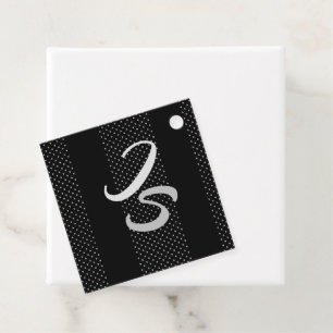 Elegant Gift with Personalise Silver Monogram Favour Tags