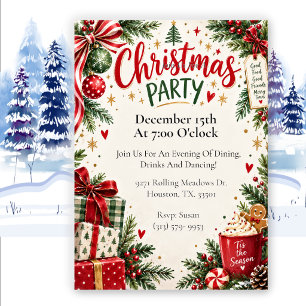 Elegant Gifts Christmas Party Invitation