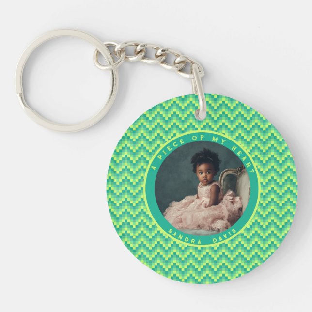 Elegant Gifts For Her Stripe Pattern Key Ring (Front)