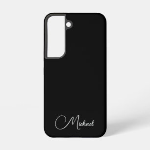 Elegant Gifts Monogram Handwritten Name Black Samsung Galaxy Case