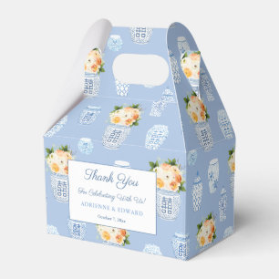 Elegant Ginger Jars With Autumn Flowers Wedding Favour Box