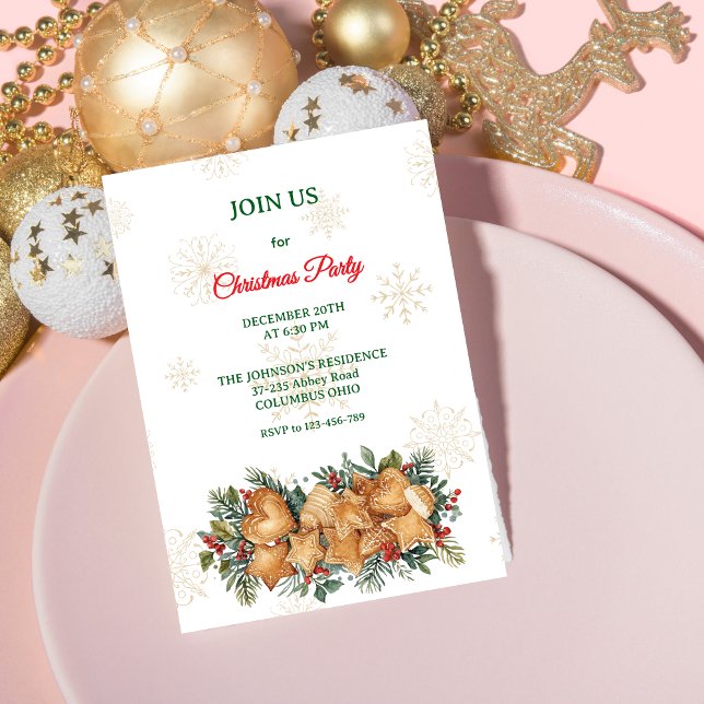 Elegant Gingerbread Custom Christmas Invitation (Creator Uploaded)