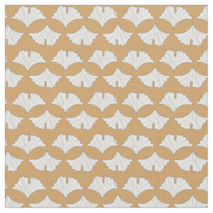 Elegant gingko leaf rows w/custom background fabric
