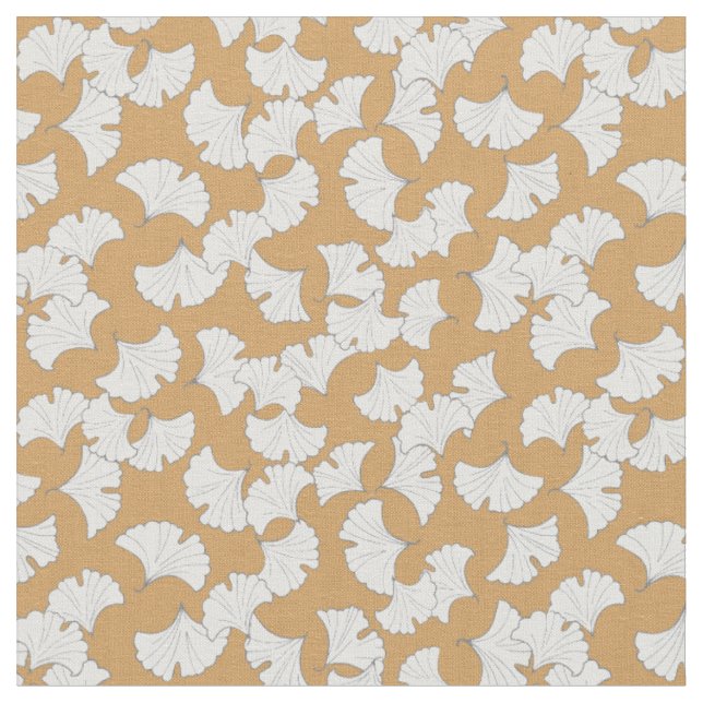 Elegant gingko leaves with custom background colou fabric (Close Up)