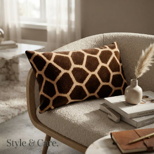 Elegant Giraffe Pattern Premium Quality Stylish Lumbar Cushion