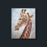 Elegant Giraffe Portrait Painting Small Canvas Print<br><div class="desc">Printed from the original Giraffe oil on canvas painting by Sue Maas. "I have always been fascinated by the incredible grace of these iconic creatures. Back in 2002/3, whilst still living on the family farm in Zimbabwe, I had the privilege of helping to decorate a lodge in the Lowveld. There...</div>