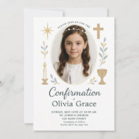 Elegant Girl Confirmation Invitation